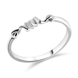 Cool Twisted Silver Ring NSR-599